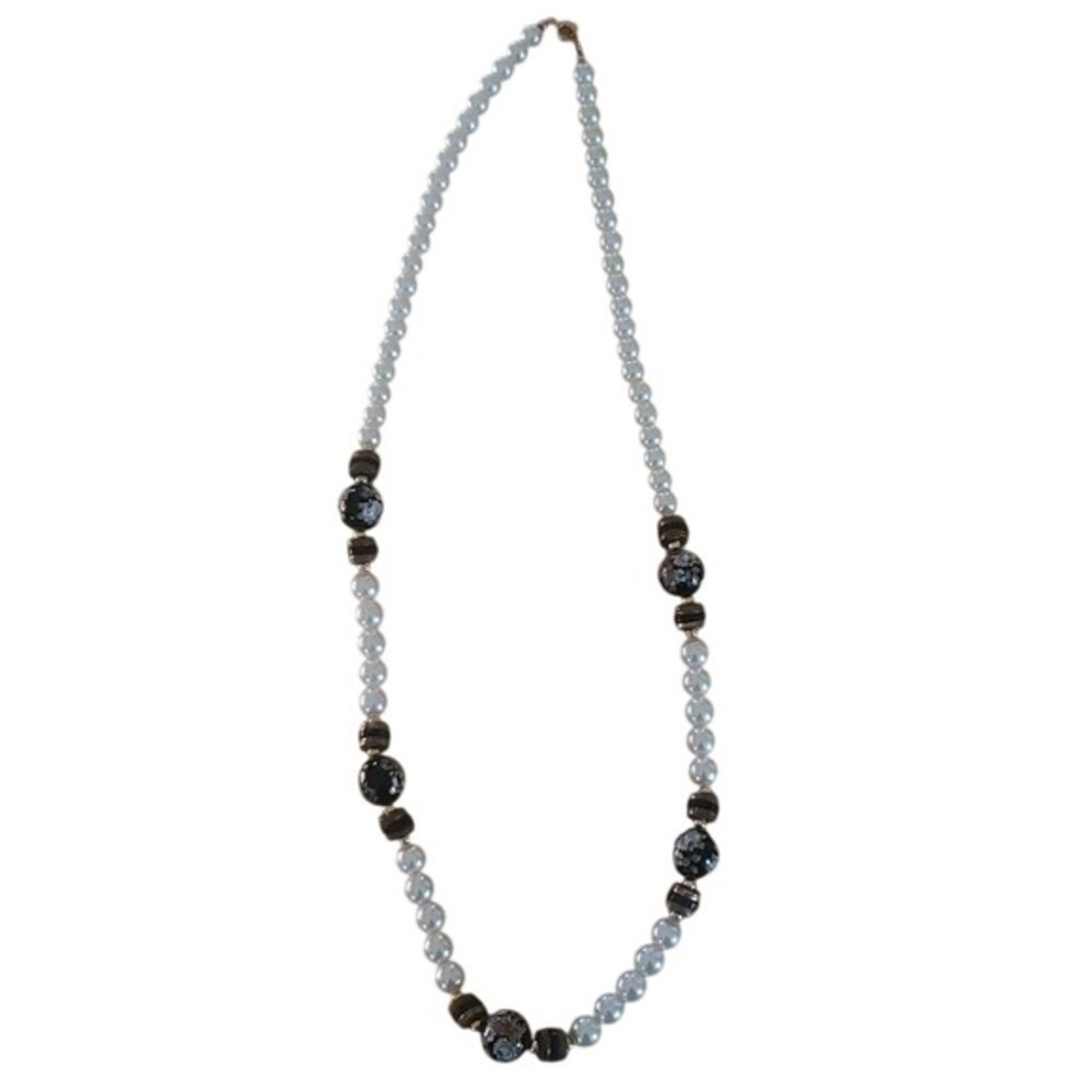 Vintage Japan 15" Faux Glass Pearl Necklace | Japanese Made Single Strand Choker